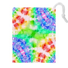 Tie Die Look Rainbow Pattern Drawstring Pouch (5xl) by myblueskye777