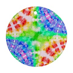 Fpd Batik Rainbow Pattern Ornament (round) by myblueskye777