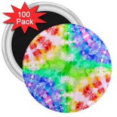 Fpd Batik Rainbow Pattern 3  Magnets (100 Pack) by myblueskye777