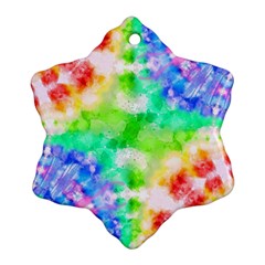 Fpd Batik Rainbow Pattern Ornament (snowflake) by myblueskye777