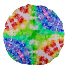 Fpd Batik Rainbow Pattern Large 18  Premium Round Cushions by myblueskye777