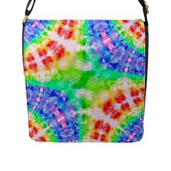 Fpd Batik Rainbow Pattern Flap Closure Messenger Bag (l) by myblueskye777