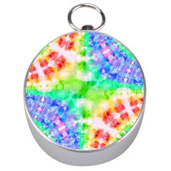 Fpd Batik Rainbow Pattern Silver Compasses by myblueskye777