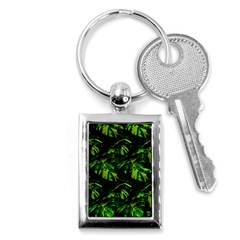 Jungle Camo Tropical Print Key Chain (rectangle) by dflcprintsclothing