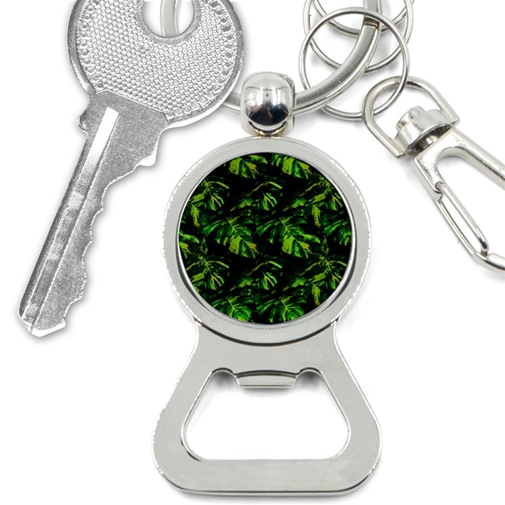 Jungle Camo Tropical Print Bottle Opener Key Chain