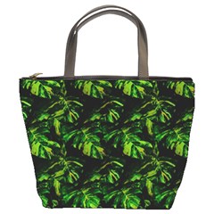 Jungle Camo Tropical Print Bucket Bag by dflcprintsclothing