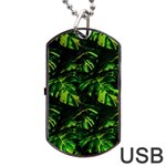 Jungle Camo Tropical Print Dog Tag USB Flash (Two Sides) Back