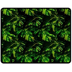 Jungle Camo Tropical Print Double Sided Fleece Blanket (medium)  by dflcprintsclothing