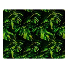 Jungle Camo Tropical Print Double Sided Flano Blanket (large)  by dflcprintsclothing