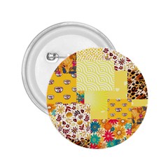 Yellow Floral Aesthetic 2 25  Buttons by designsbymallika