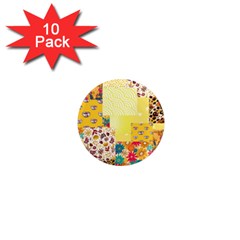 Yellow Floral Aesthetic 1  Mini Magnet (10 Pack)  by designsbymallika