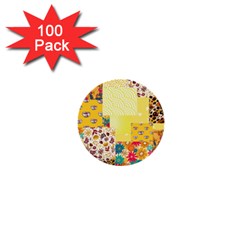 Yellow Floral Aesthetic 1  Mini Buttons (100 Pack)  by designsbymallika