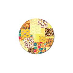 Yellow Floral Aesthetic Golf Ball Marker (4 Pack) by designsbymallika