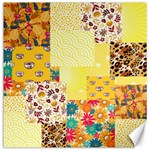 Yellow Floral Aesthetic Canvas 16  x 16  15.2 x15.41  Canvas - 1