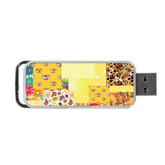 Yellow Floral Aesthetic Portable Usb Flash (two Sides) by designsbymallika