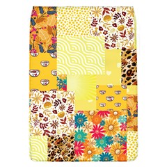 Yellow Floral Aesthetic Removable Flap Cover (l) by designsbymallika