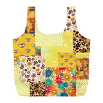 Yellow Floral Aesthetic Full Print Recycle Bag (L) Front