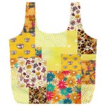 Yellow Floral Aesthetic Full Print Recycle Bag (XL) Front