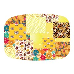 Yellow Floral Aesthetic Mini Square Pill Box by designsbymallika