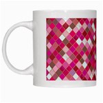 Pink Tiles White Mugs Left