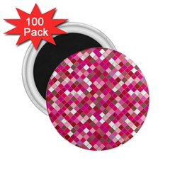 Pink Tiles 2 25  Magnets (100 Pack)  by designsbymallika