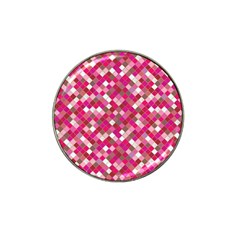 Pink Tiles Hat Clip Ball Marker (4 Pack) by designsbymallika