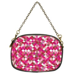 Pink Tiles Chain Purse (two Sides) by designsbymallika