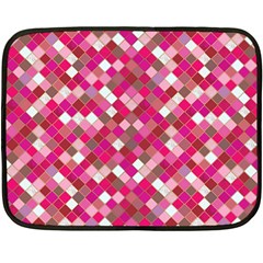 Pink Tiles Fleece Blanket (mini) by designsbymallika