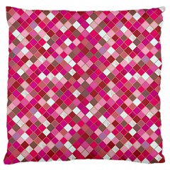 Pink Tiles Large Cushion Case (two Sides) by designsbymallika