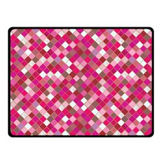 Pink Tiles Double Sided Fleece Blanket (small)  by designsbymallika