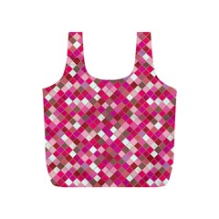 Pink Tiles Full Print Recycle Bag (s) by designsbymallika