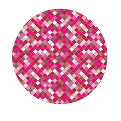 Pink Tiles Mini Round Pill Box (pack Of 5) by designsbymallika