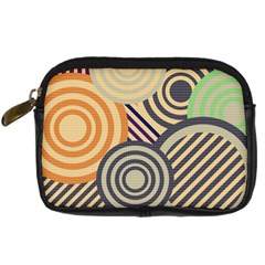 Circular Pattern Digital Camera Leather Case by designsbymallika