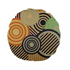 Circular Pattern Standard 15  Premium Flano Round Cushions by designsbymallika