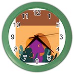 Girl Power Color Wall Clock Front