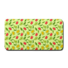 Vector Fruits Pattern, Pastel Colors, Yellow Background Medium Bar Mats by Casemiro