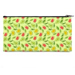 Vector Fruits pattern, pastel colors, yellow background Pencil Case Back