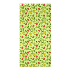 Vector Fruits Pattern, Pastel Colors, Yellow Background Shower Curtain 36  X 72  (stall)  by Casemiro