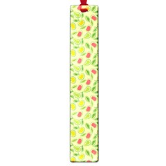 Vector Fruits Pattern, Pastel Colors, Yellow Background Large Book Marks