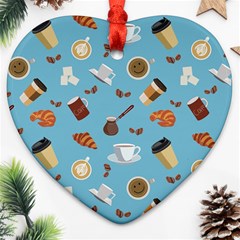 Coffee Time Ornament (heart) by SychEva