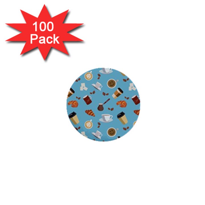 Coffee Time 1  Mini Buttons (100 pack) 