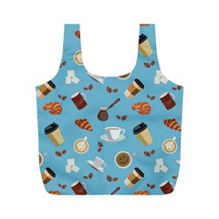 Coffee Time Full Print Recycle Bag (m) by SychEva