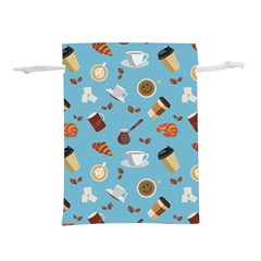 Coffee Time Lightweight Drawstring Pouch (l) by SychEva