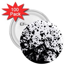 Black And White Abstract Liquid Design 2 25  Buttons (100 Pack) 