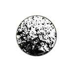 Black And White Abstract Liquid Design Hat Clip Ball Marker Front