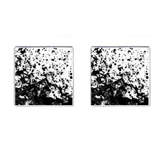 Black And White Abstract Liquid Design Cufflinks (square) by dflcprintsclothing