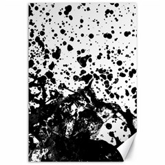 Black And White Abstract Liquid Design Canvas 12  X 18 