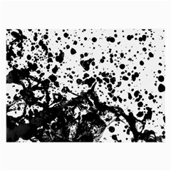 Black And White Abstract Liquid Design Large Glasses Cloth by dflcprintsclothing