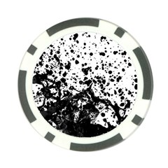 Black And White Abstract Liquid Design Poker Chip Card Guard