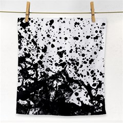 Black And White Abstract Liquid Design Face Towel by dflcprintsclothing